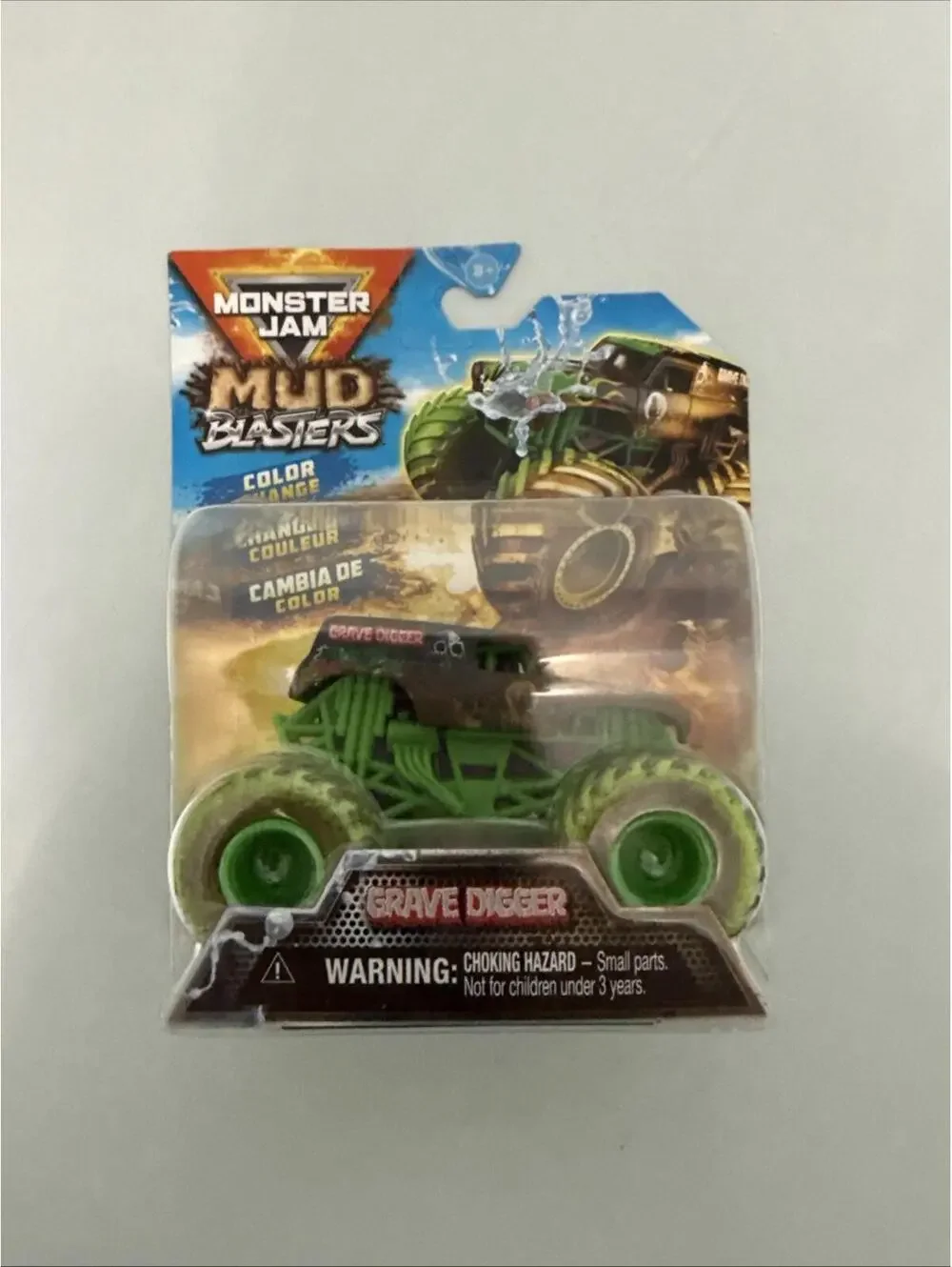 Lot of 3 2025 Spin Master Monster Jam Mud Blasters Megalodon Grave Digger & Son